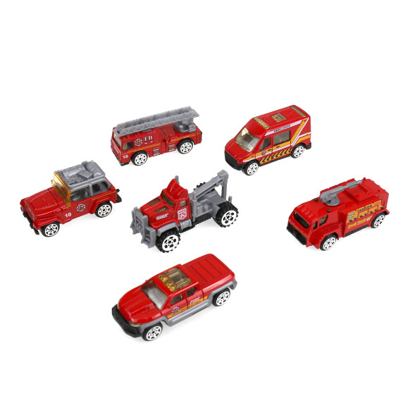 Tűzoltóautókat szállító kamion Aga4Kids MR1452 - piros