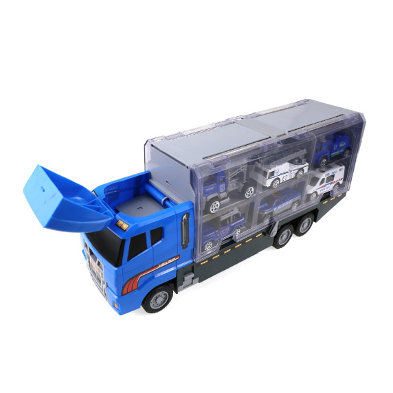 Rendőrautókat szállító kamion Aga4Kids - kék