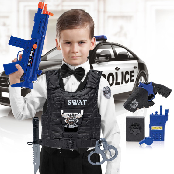 Gyermek rendőrmellény kiegészítőkkel Aga4Kids MR1447