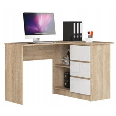 Sarok íróasztal jobbos 124,5x77x85 cm AKORD CLP - Tölgy sonoma/fényes fehér Előnézet
