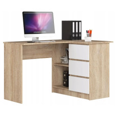Sarok íróasztal jobbos 124,5x77x85 cm AKORD CLP - Tölgy sonoma/fehér Előnézet