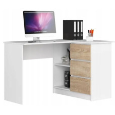 Sarok íróasztal jobbos 124,5x77x85 cm AKORD CLP - Fehér/tölgy sonoma Előnézet