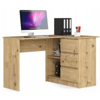 Sarok íróasztal jobbos 124,5x77x85 cm AKORD CLP - Tölgy iparos 