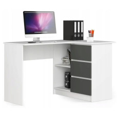 Sarok íróasztal jobbos 124,5x77x85 cm AKORD CLP - Fehér/grafitszürke Előnézet