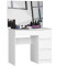 Fésülködő asztal tükörrel jobbos CLP T-6/SL 900x600  - fehér