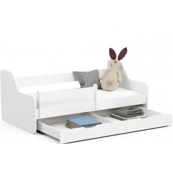 Gyerekágy ágyneműtartóval + matrac ACTIV 180 x 80 cm - fehér