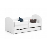 Gyerekágy ágyneműtartóval + matrac Smile 160 x 80 cm - fehér 