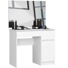 Fésülködő asztal tükörrel jobbos  P-2 / SL 900x600 - fehér Előnézet