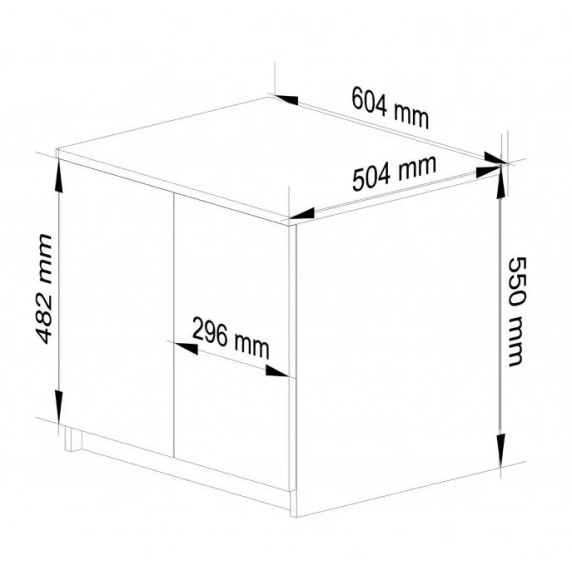 Gardróbszekrény bővítő S60 STAR magasfényű - Fehér