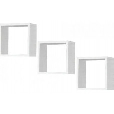 Fali polc 25 x 25cm kocka alakú - fehér Előnézet
