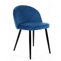 Velúr szék  steppelt 4 db skandináv stílusban - Kék 