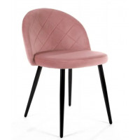 Velúr szék  steppelt 4 db skandináv stílusban - Rózsaszín 