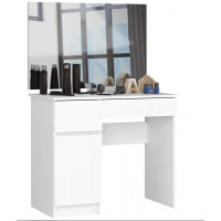 Fésülködő asztal tükörrel balos  P-2 / SL 900x600 - fehér 