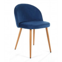 Velúr szék 4 db skandináv stílusban - Kék 