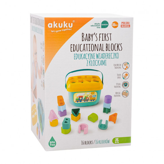 Formabedobós játék AKUKU Baby's First Blocks