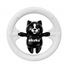 Csörgő babajáték AKUKU - Maci fekete-fehér Előnézet