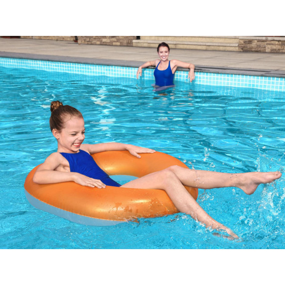 Felfújható gyerek úszógumi Neon Orange 91 cm BESTWAY 36025 - Narancssárga