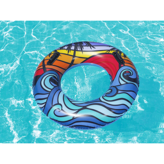 Felfújható úszógumi hullám mintázatú 91 cm BETSWAY 36350 - Kék