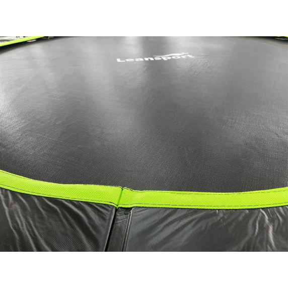 Trambulin belső védőhálóval 430 cm LEAN SPORT MAX 14 ft - Fekete/zöld