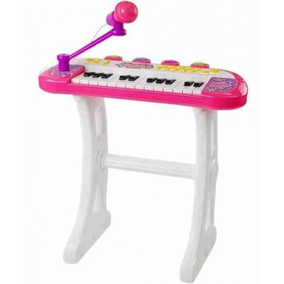 Elektronikus játék zongora ülőkével Inlea4Fun MY MUSIC WORLD - rózsaszín