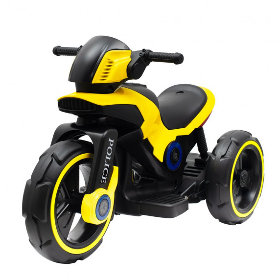 Elektromos háromkerekű Baby Mix POLICE - sárga