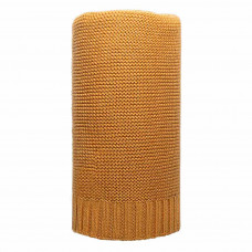 Bambusz kötött takaró, babapléd 100x80 cm NEW BABY - mustár sárga Előnézet