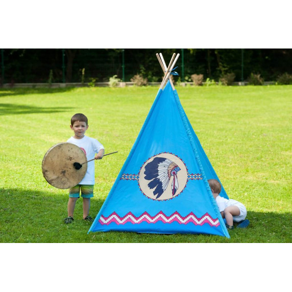 Indián gyerek sátor PLAY TO Teepee - kék