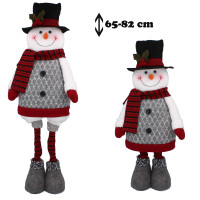 Karácsonyi hóember figura állítható magasságú 95/82 cm Inlea4Fun 