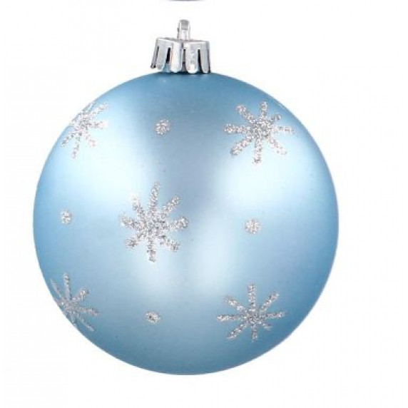 Karácsonyfa dísz szett 6 darab gömb 8 cm Inlea4Fun - kék