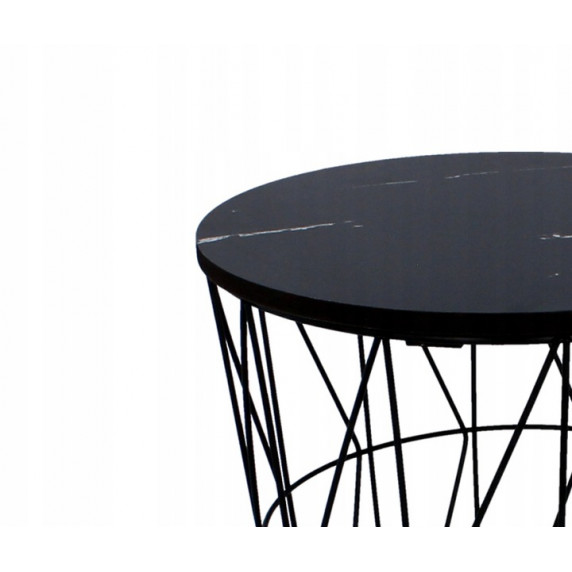 Dohányzóasztal, kisasztal 39,5/41 cm Inlea4Home 9114 - fekete/fekete