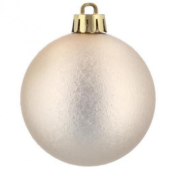 Karácsonyfa dísz szett 80 darab gömb 6 cm Inlea4Fun - Arany/ezüst