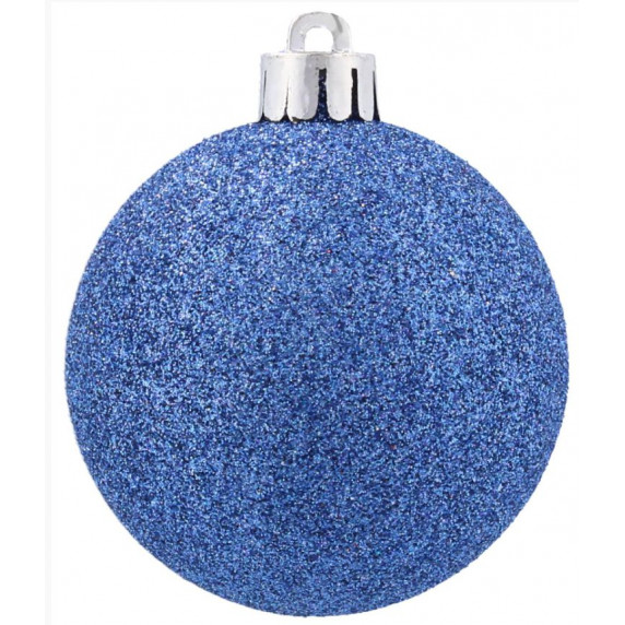 Karácsonyfa dísz szett 36 darab gömb 6 cm Inlea4Fun - Kék