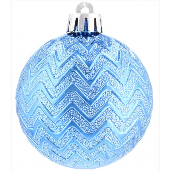 Karácsonyfa dísz szett 36 darab gömb 6 cm Inlea4Fun - Kék