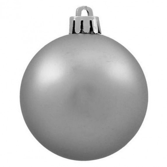 Karácsonyfa dísz szett 80 darab gömb Inlea4Fun - Ezüst