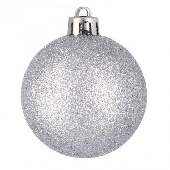 Karácsonyfa dísz szett 32 darab gömb + füzér Inlea4Fun - ezüst