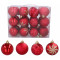 Karácsonyfa dísz szett 24 darab gömb 6 cm Inlea4Fun - Piros