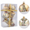 Karácsonyfa dísz szett 6 darab gömb 7 cm Inlea4Fun - Arany/Karácsonyfa