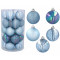 Karácsonyfa dísz szett 25 darab gömb 6 cm Inlea4Fun - Kék