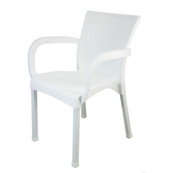 Rattan kerti szék InGarden 60 x 60 x 82 cm - Fehér