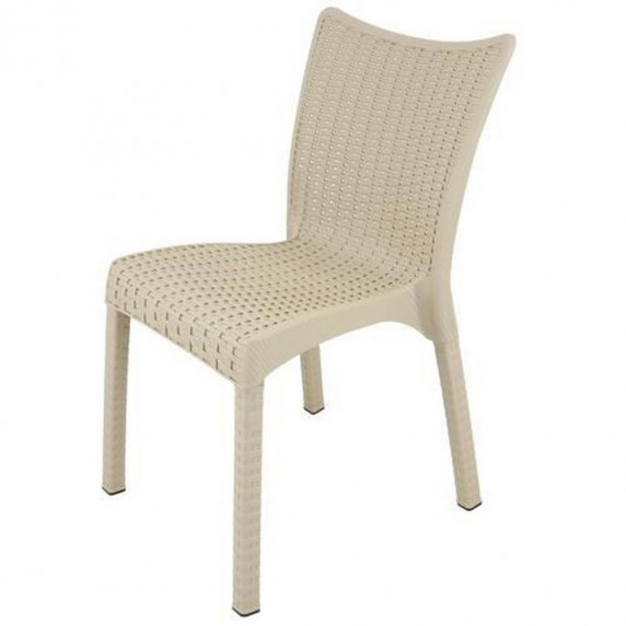 Rattan karfa nélküli kerti szék InGarden 53 x 45 x 81 cm 3938 - Cappuccino