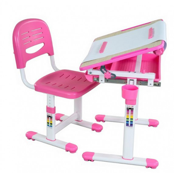 FUN DESK Bambino Gyerek íróasztal székkel - rózsaszín