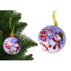 Karácsonyfa dísz gömb 7 cm Inlea4Fun - Hóember Előnézet