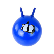 Füles ugráló labda gyerekeknek Jumping Ball 45 cm Inlea4Fun - Kék pingvin Előnézet