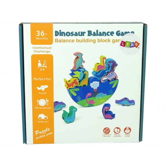 Egyensúlyozós fajáték dinoszaurusz Inlea4Fun BALANCE GAME
