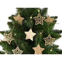 Fa karácsonyfadísz 12 darab  Inlea4Fun - Csillag 