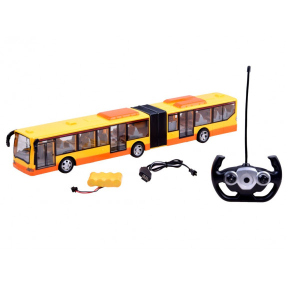 Távirányítós autóbusz Inlea4Fun RC BUS-G  - sárga