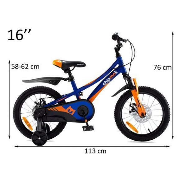 Gyerek bicikli ROYALBABY Explorer 16" CM16-3 - Kék