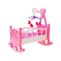 Játékbölcső babáknak Inlea4Fun BABY BED - rózsaszín 