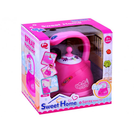 Játék teaforraló fény- és hangeffektekkel Inlea4Fun SWEET HOME - rózsaszín