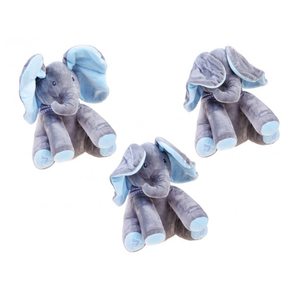 Interaktív Plüss figura elefánt Inlea4Fun - kék